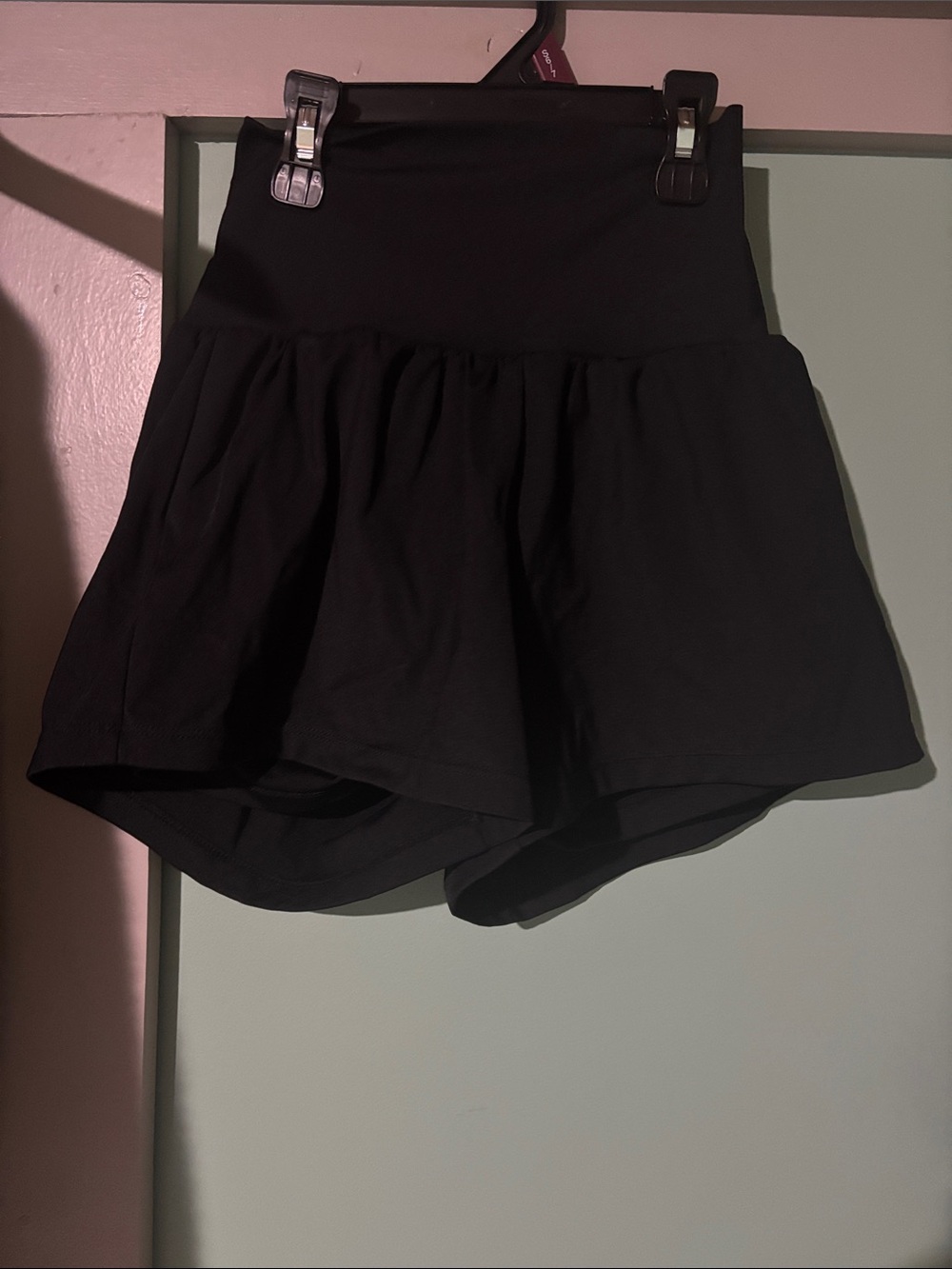 HALARA Black High-Waist Flared Athletic Shorts